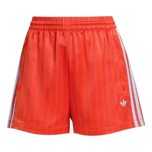 (WMNS) adidas Pinstripe Satin Shorts Asia Sizing 'Bold Orange' KD2286