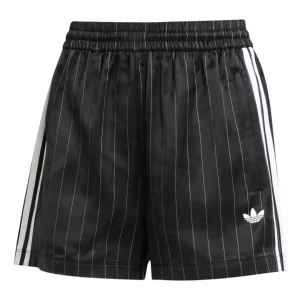 (WMNS) adidas Pinstripe Satin Shorts Asia Sizing 'Black' KD2283