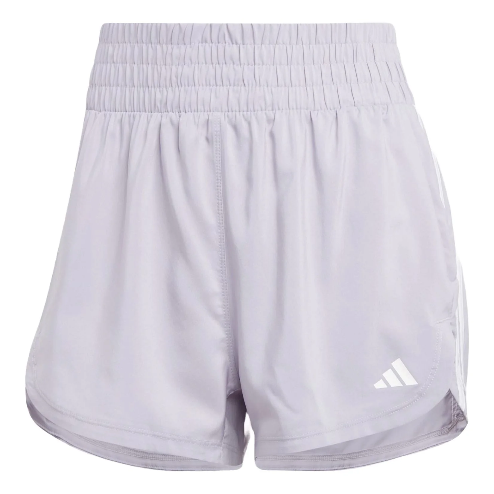 (WMNS) adidas Pacer Training 3-Stripes Woven High-Rise Shorts Asia Sizing 'Grey White' IX1064