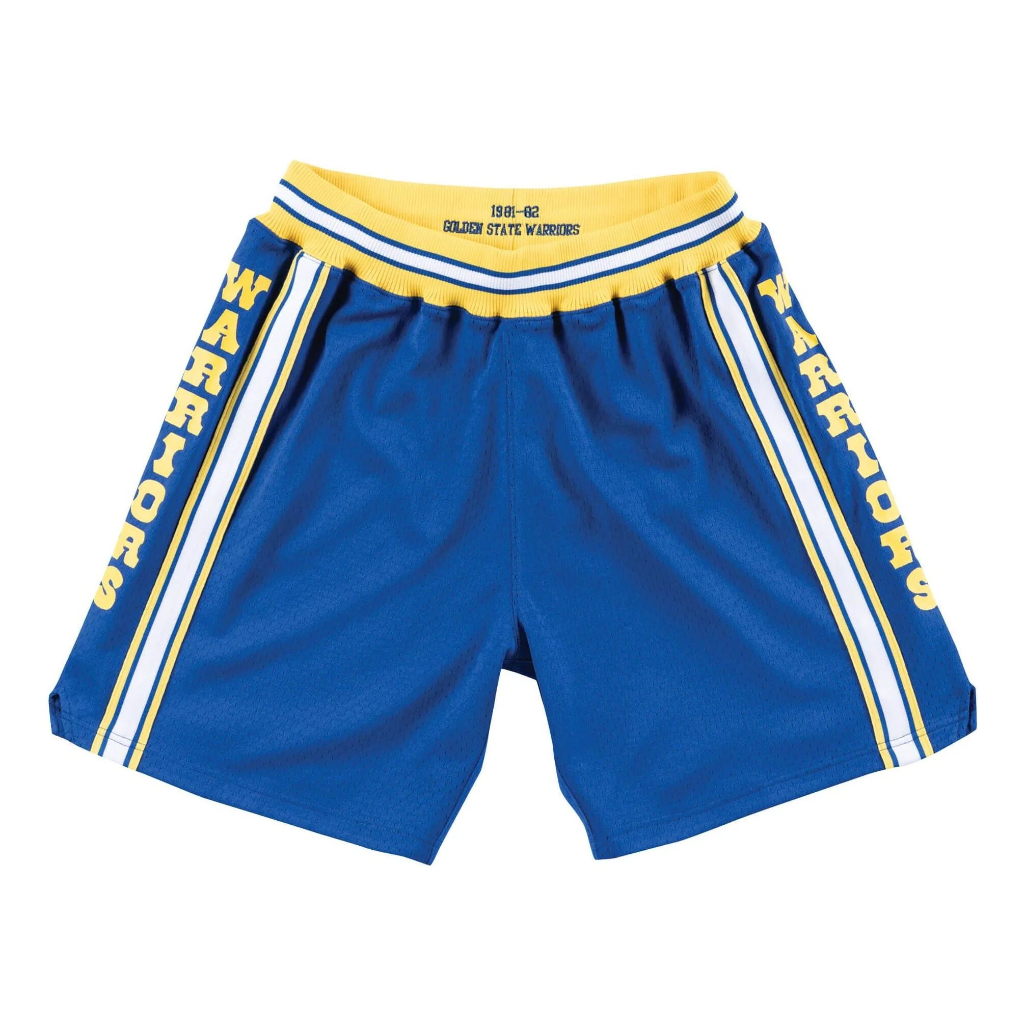 Mitchell & Ness NBA Authentic Shorts Golden State Warriors Road 1981-82 'Blue Yellow' ASHRGS18038-GSWROYA81
