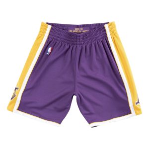 Mitchell & Ness NBA Authentic Shorts Los Angeles Lakers Road 2008-09 'Purple Yellow' ASHRGS18039-LALPURP08