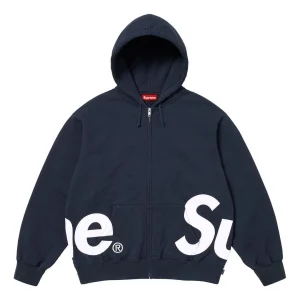 Supreme Big Logo Zip Up Hooded Sweatshirt 'Navy' SS25SW46-NAVY