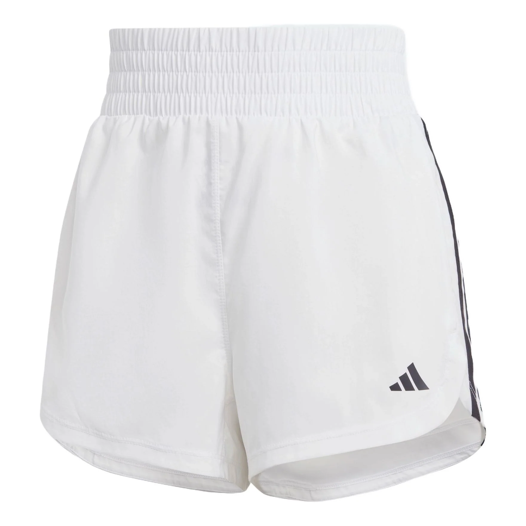 (WMNS) adidas Pacer Training 3-Stripes Woven High-Rise Shorts Asia Sizing 'White Black' IS2171