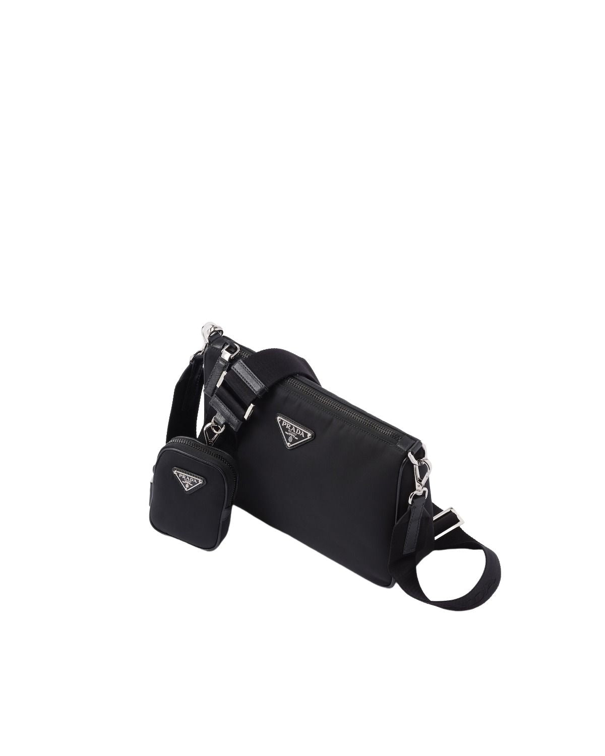 PRADA FW25 Re-Nylon and Saffiano Leather Shoulder Bag 'Black' 2VH113-2DMH-F0002 - Image 2
