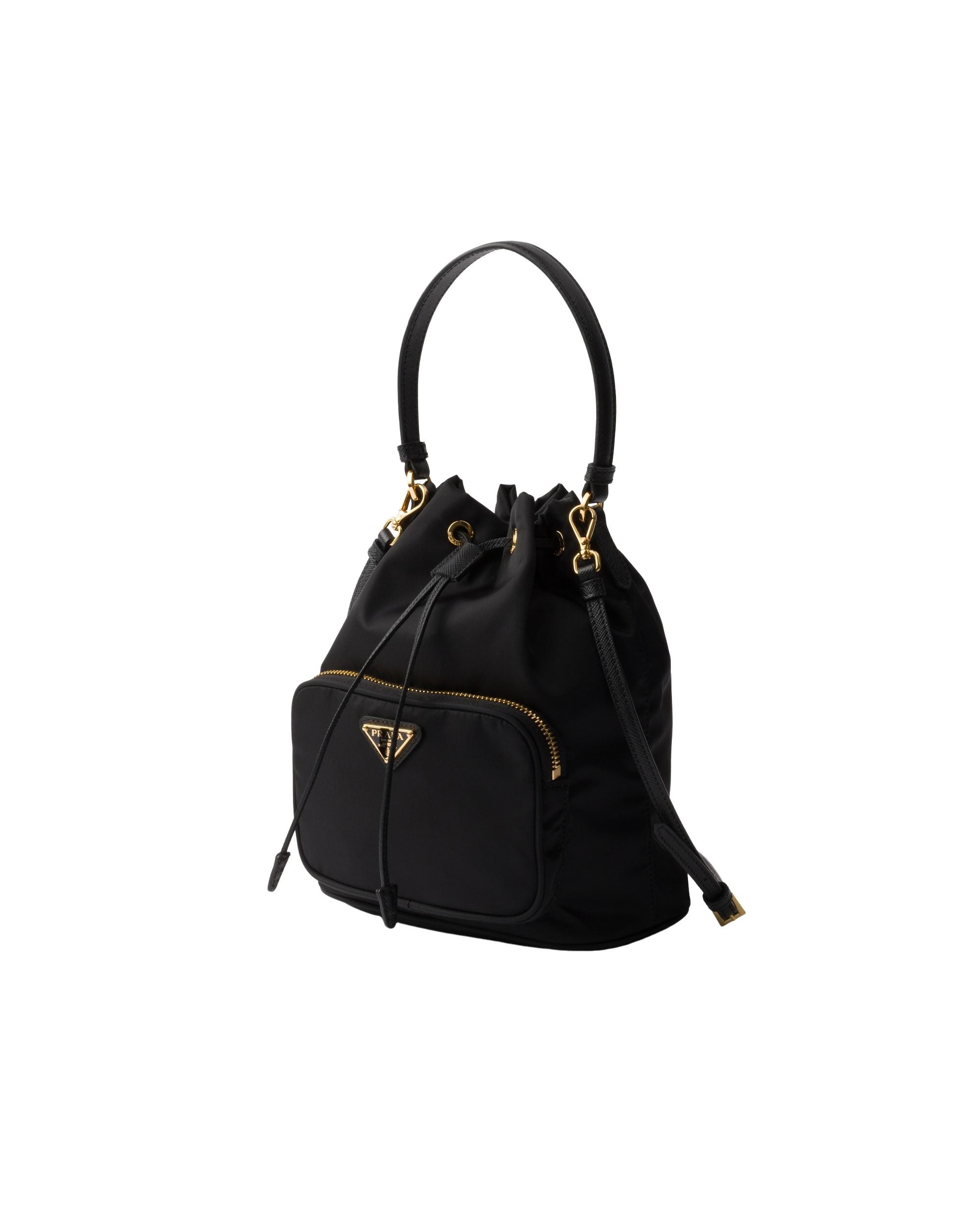 (WMNS) PRADA SS25 Prada Duet Re-Nylon Bucket Bag 'Black' 1BH038-2AOS-F0002 - Image 2