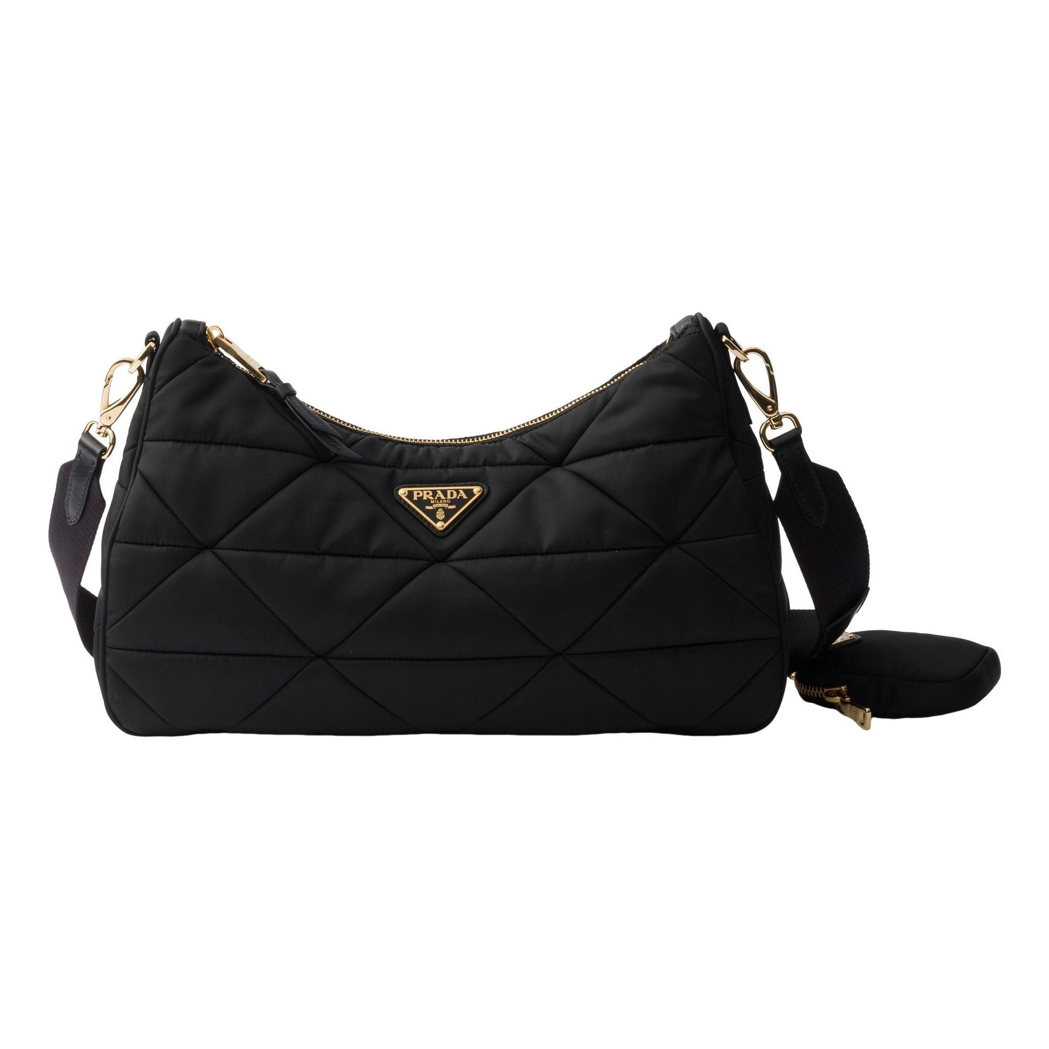 (WMNS) PRADA FW25 Large Padded Re-Nylon Bag 'Black' 1BC232-RDJN-F0632