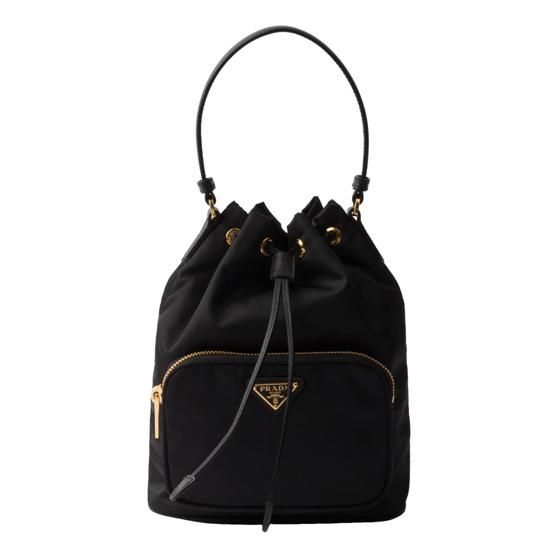 (WMNS) PRADA SS25 Prada Duet Re-Nylon Bucket Bag 'Black' 1BH038-2AOS-F0002