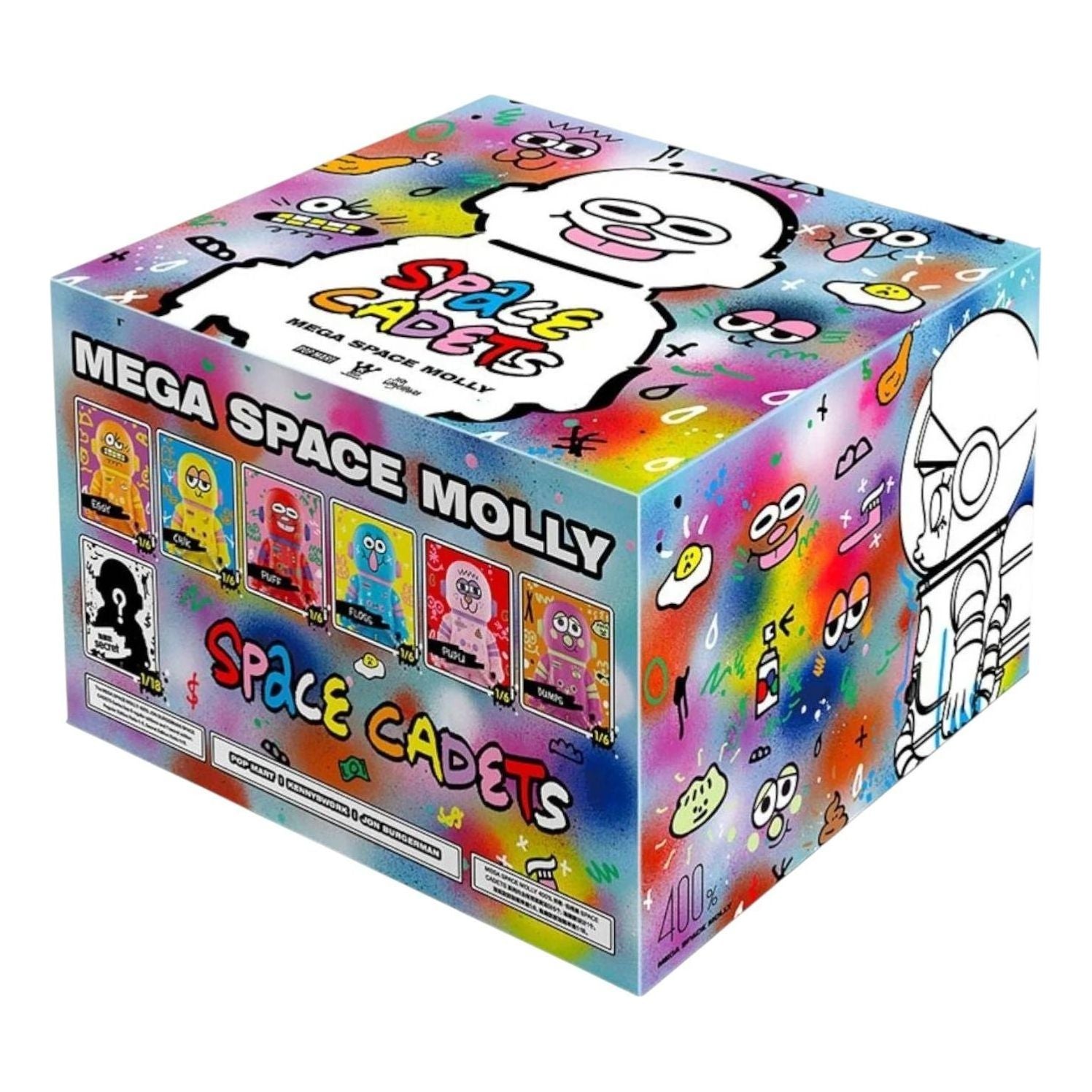 Pop Mart Mega Space Molly 400% Jon Burgerman Space Cadets Sealed Cases (6 Blind Boxes) PPMT-2505-0018-864991494