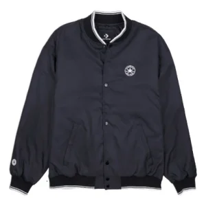 Converse Logo Baseball Jacket Asia Sizing 'Black' 10025987-A01