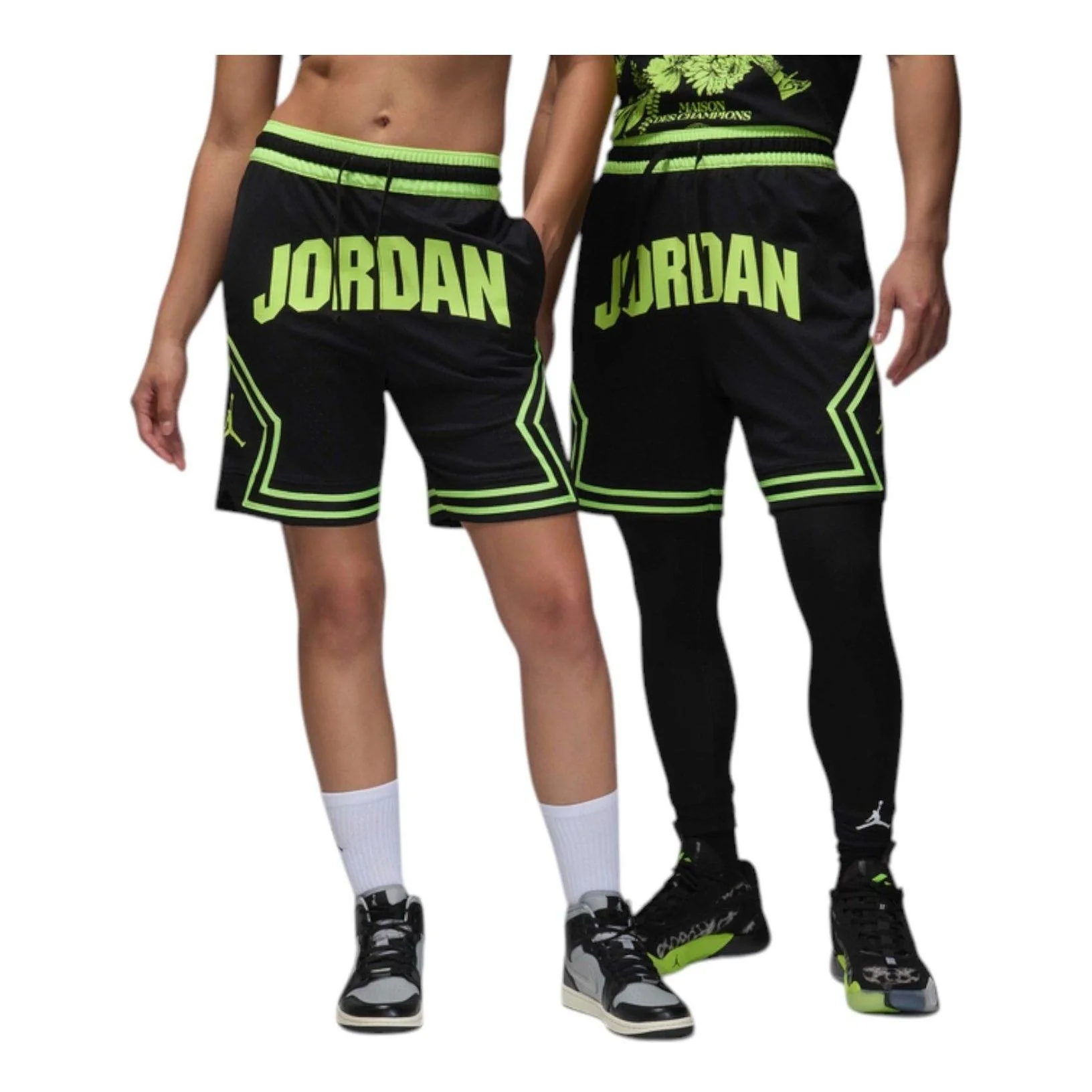 Air Jordan Sport Dri-FIT Diamond Shorts 'Black Volt Glow' FV8612-010