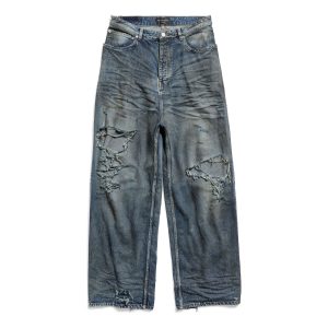 (WMNS) Balenciaga Baggy Pants 'Light Blue' 745213TNW014974