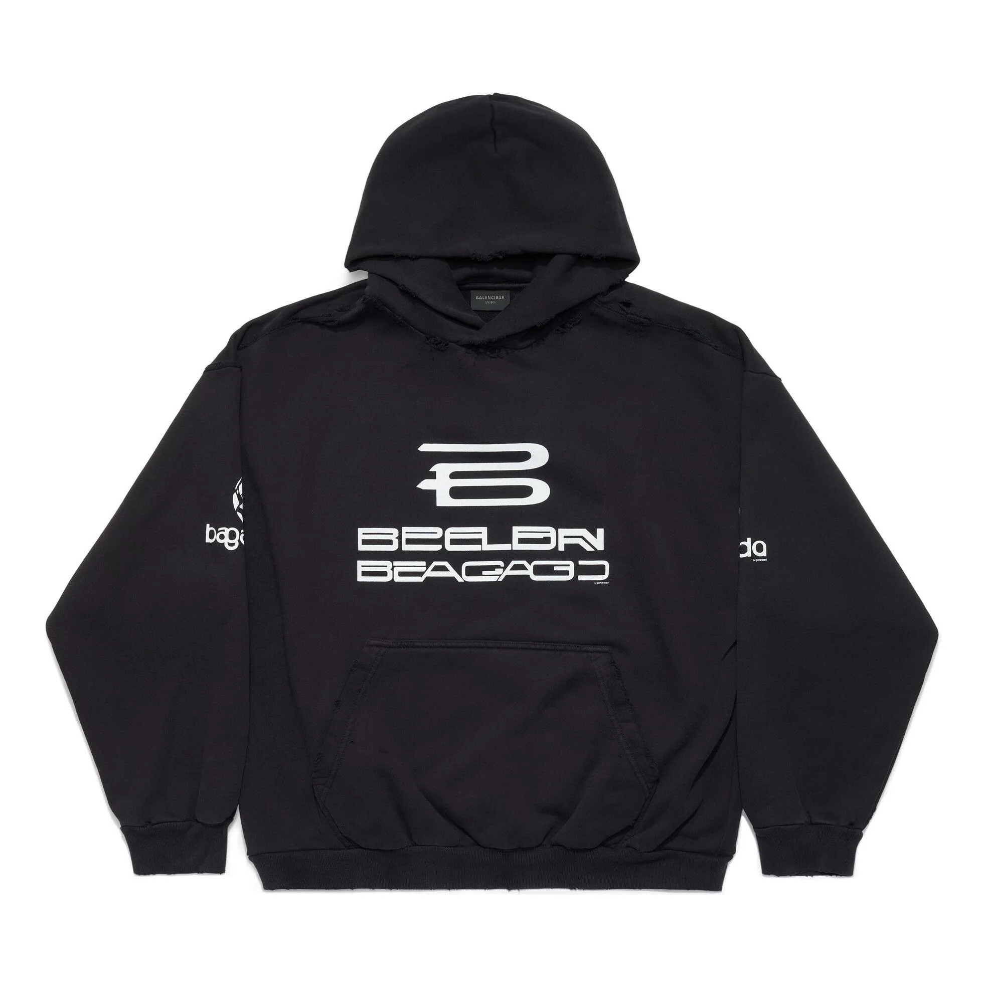 Balenciaga Ai Generated Hoodie 'Black White' 767877TQVF99034