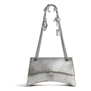 (WMNS) Balenciaga Crush Small Chain Bag Dirty Effect 'Silver' 7819202AA6X8110
