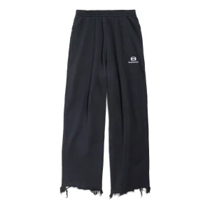 (WMNS) Balenciaga Unity Sports Icon Cropped Sweatpants 'Black White' 783401TQVB21569