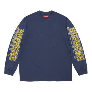 Supreme FW25 Intarsia Sleeve L/S Top 'Navy' SUP-FW25-111-NA