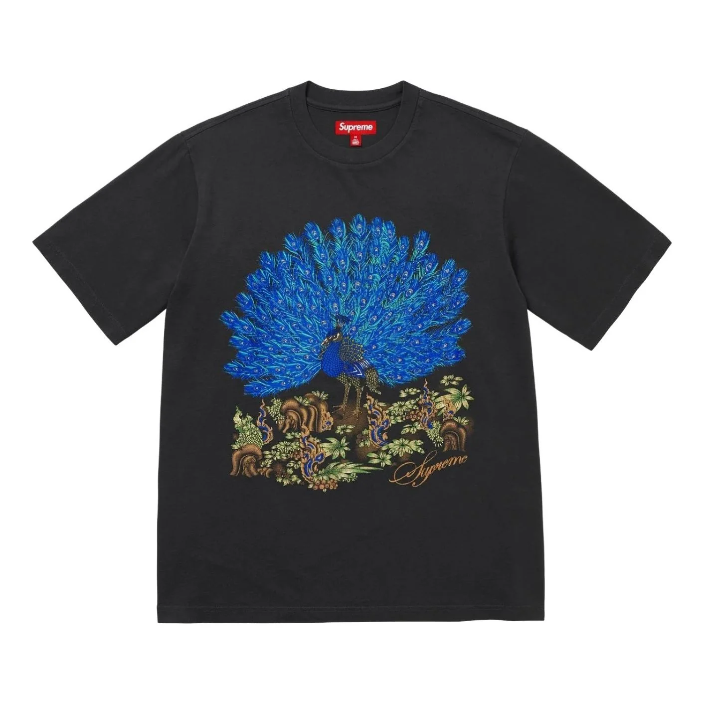 Supreme FW25 Peacock S/S T-Shirt 'Black' FW25KN96-BLACK