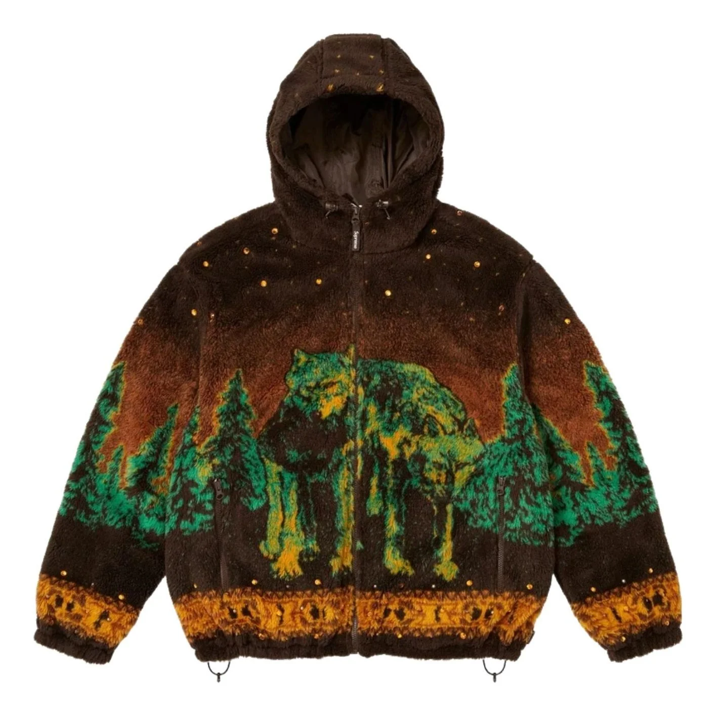 Supreme FW25 x b.b. Simon Reversible Hooded Fleece Jacket 'Brown' SUP-FW25-048-BRW