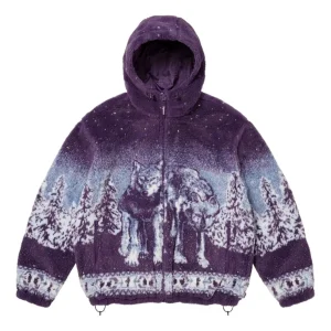 Supreme FW25 x b.b. Simon Reversible Hooded Fleece Jacket 'Purple' SUP-FW25-048-PUR