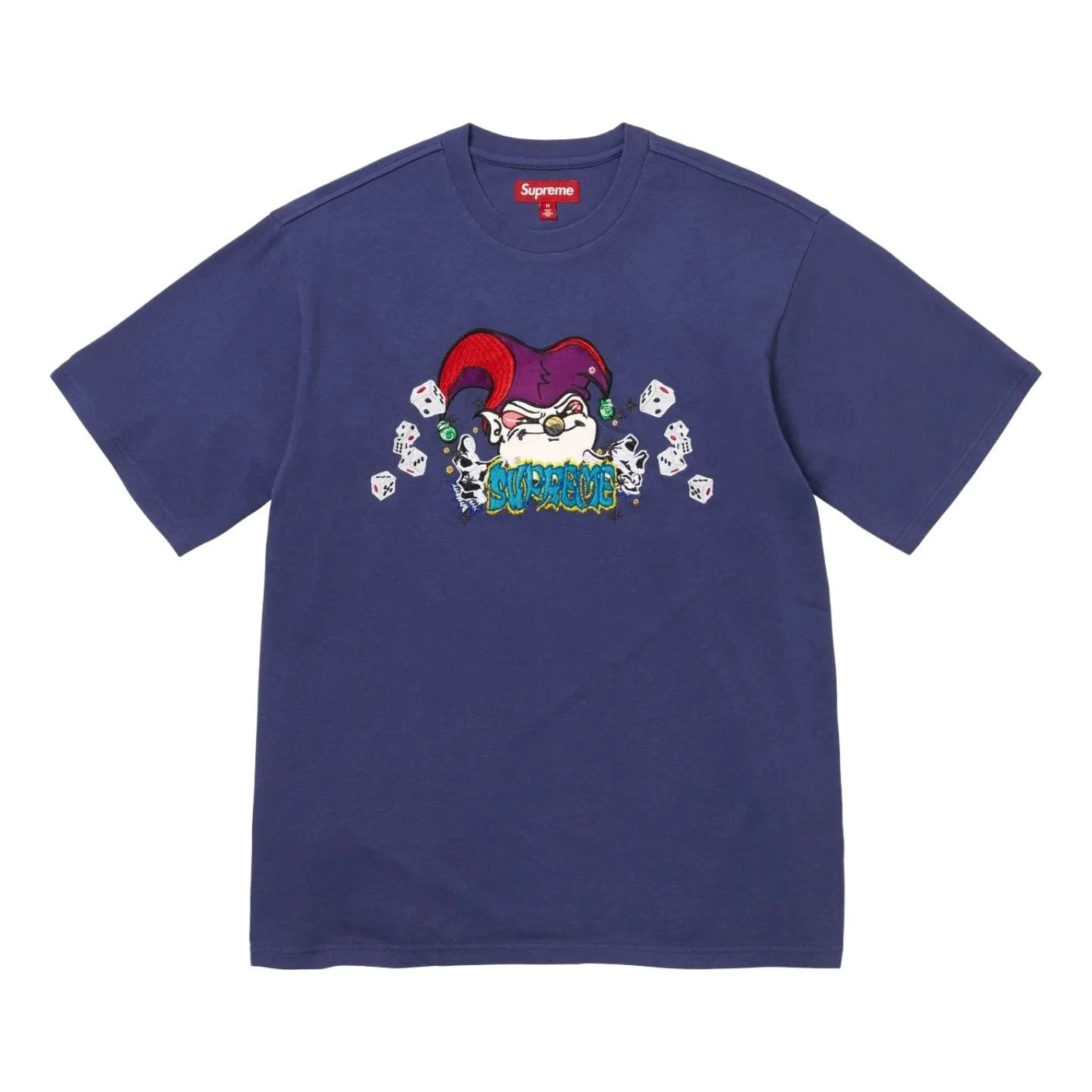 Supreme Aoi Jester Short-Sleeve T-Shirt 'Washed Navy' SUP-FW25-120-NAV