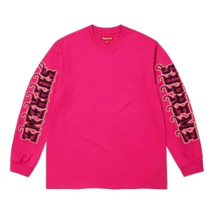 Supreme FW25 Intarsia Sleeve L/S Top 'Pink' SUP-FW25-111-PNK