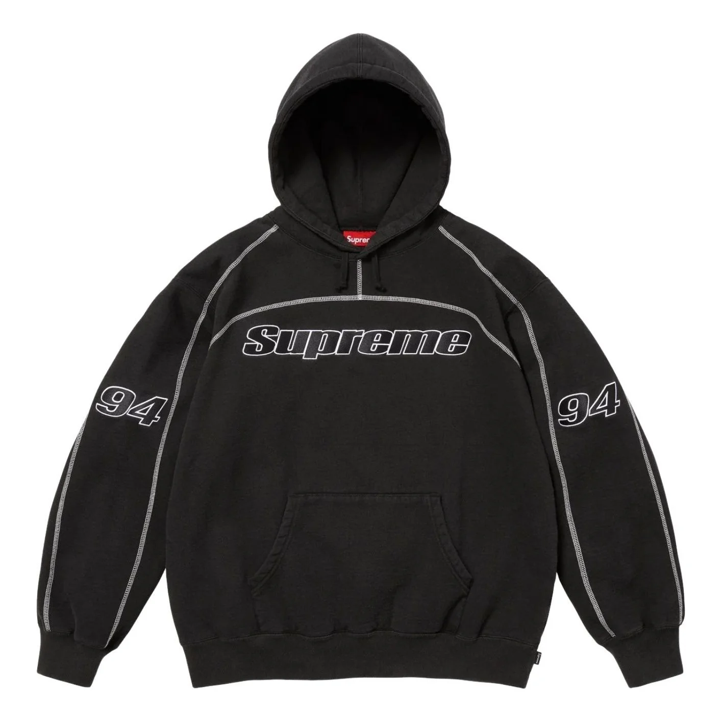 Supreme FW25 Overlock Hooded Sweatshirt 'Black' FW25SW84-BLACK