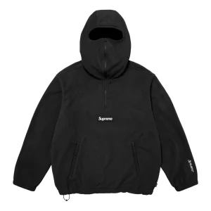 Supreme FW25 Polartec Face Mask Half Zip Hooded Sweatshirt 'Black' SUP-FW25-064-BLK