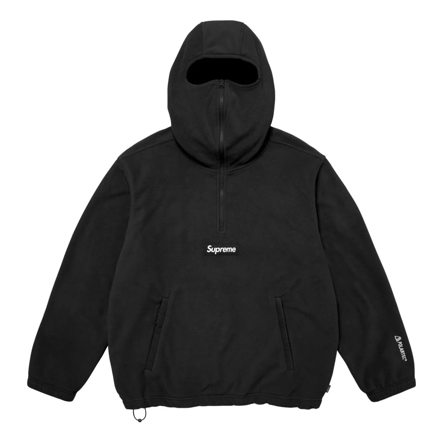 Supreme FW25 Polartec Face Mask Half Zip Hooded Sweatshirt 'Black' SUP-FW25-064-BLK