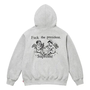 Supreme FW25 President Hooded Sweatshirt 'Heather Grey' FW25SW80-HEATHER-GREY