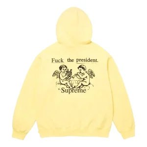 Supreme FW25 President Hooded Sweatshirt 'Light Yellow' FW25SW80-LIGHT-YELLOW