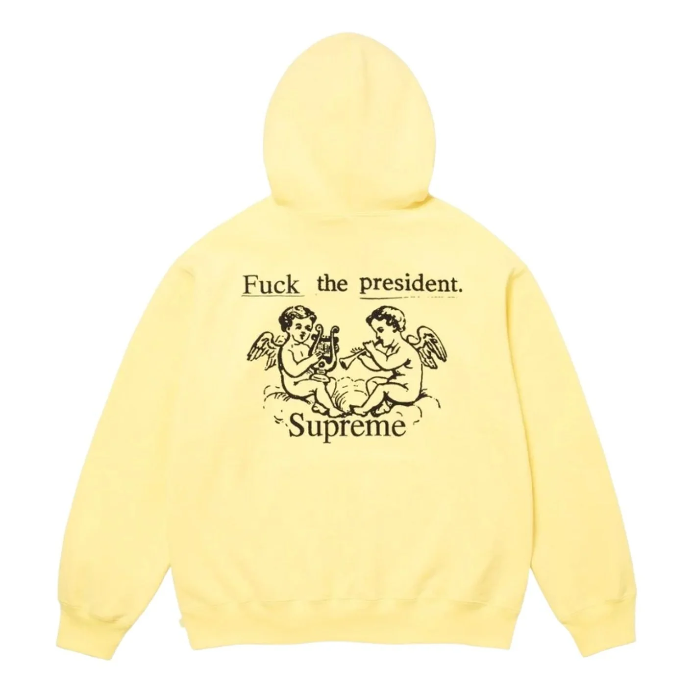 Supreme FW25 President Hooded Sweatshirt 'Light Yellow' FW25SW80-LIGHT-YELLOW