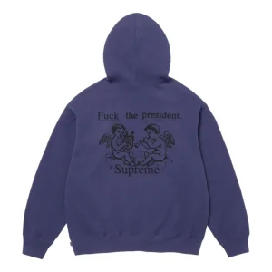 Supreme FW25 President Hooded Sweatshirt 'Washed Navy' FW25SW80-WASHED-NAVY