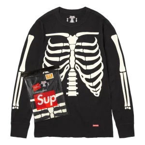 Supreme x Hanes Bones Thermal Crew (1 Pack) 'Black' FW25A29-BLACK