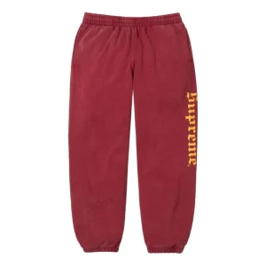 Supreme FW25 Washed Old English Sweatpant 'Cardinal' SUP-FW25-190-CRD