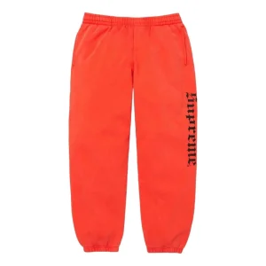 Supreme FW25 Washed Old English Sweatpant 'Orange' SUP-FW25-190-ORG