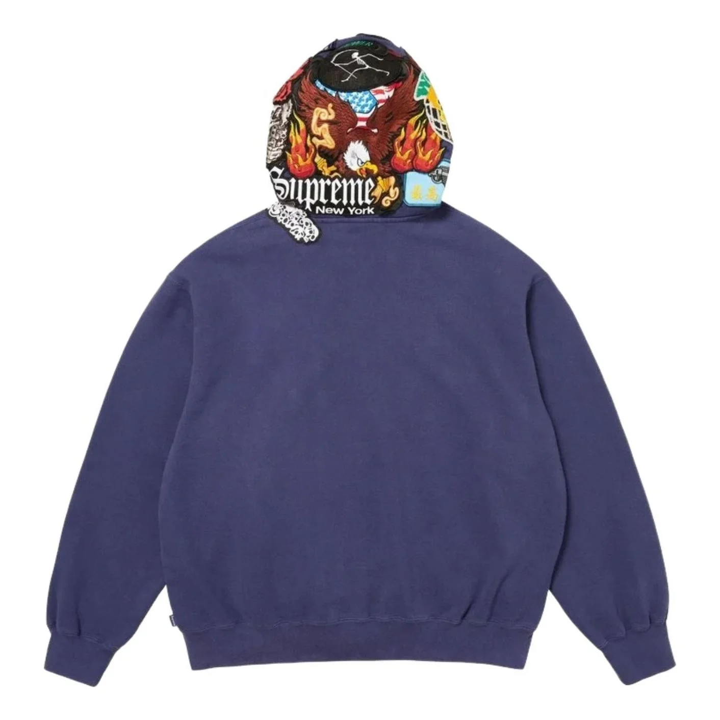Supreme FW26 Patches Zip Up Hooded Sweatshirt 'Blue' SUP-FW26-013-BLU