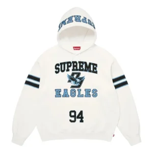 Supreme FW26 Rhinestone Eagle Hooded Sweatshirt 'White' SUP-FW26-033-WHT