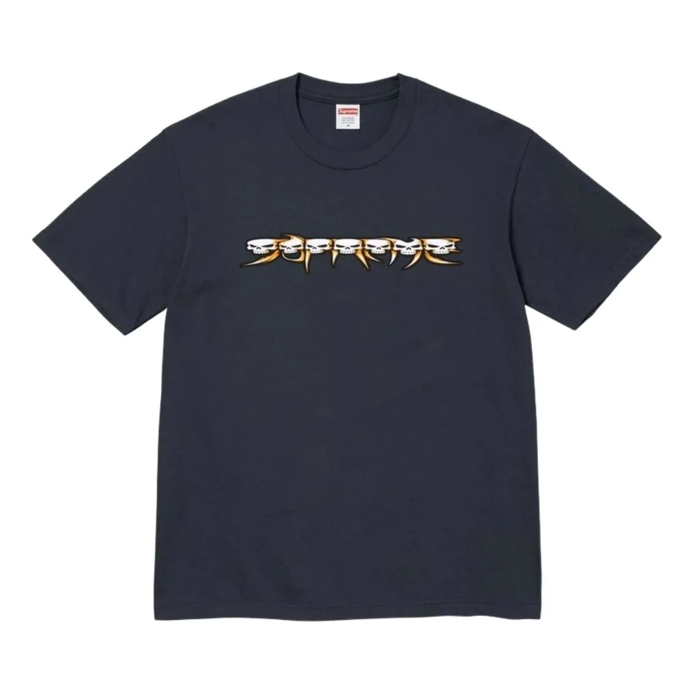 Supreme FW26 Skulls Spellout T-Shirt 'Navy' SUP-FW26-004-NVY