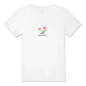 (WMNS) Converse Sun Fill Star Chevron Classic T-Shirt Asia Sizing 'White' 10022179-A01