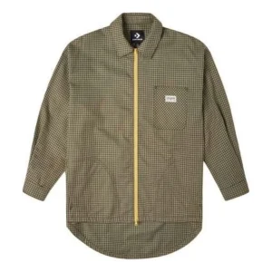 (WMNS) Converse Pocket Oversized Woven Shirt Asia Sizing 'Olive Green' 10022551-A01