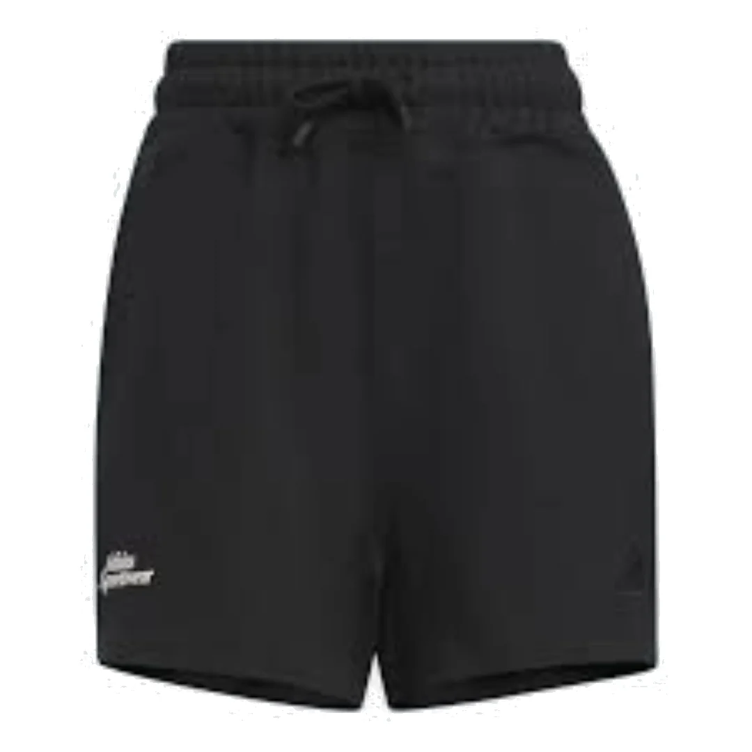 (WMNS) adidas Lounge Knit Short Asia Sizing 'Black' IM8865