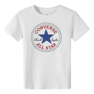 (GS) Converse Logo Printed T-Shirt Asia Sizing 'Grey Blue' CV2132161GS-001_DS
