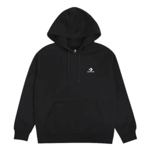 (WMNS) Converse Embroidered Star Chevron Pullover Asia Sizing 'Black' 10020872-A01