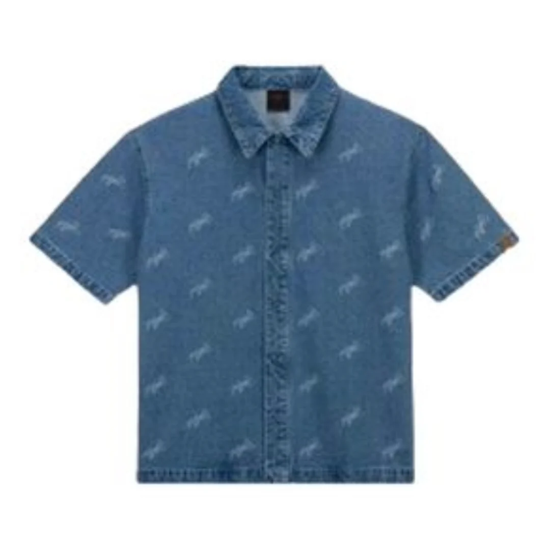 Air Jordan Flight Denim Print Denim Shirt 'Blue' FN4654-436