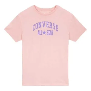 (WMNS) Converse Sport Graphic T-Shirt Asia Sizing 'Pink Blue' 10017793-A02