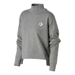 (WMNS) Converse Knit Mock Neck Sweatshirt Asia Sizing 'Grey' 10007185-A02
