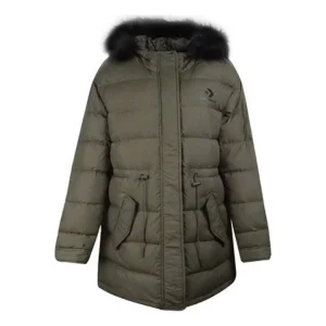 (WMNS) Converse Long Down Jacket Asia Sizing 'Green' 10007727-A01