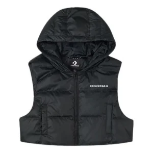 (WMNS) Converse Convertible Long Down Jacket Asia Sizing 'Black' 10021982-A02