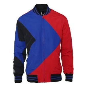 Converse Baseball Jacket Asia Sizing 'Blue Red Black' 10008249-A02