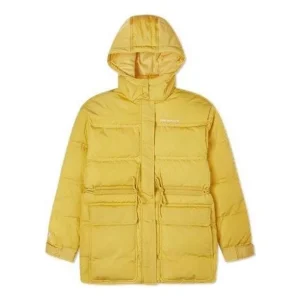 (WMNS) Converse Cargo Hooded Down Jacket Asia Sizing 'Yellow' 10021994-A03