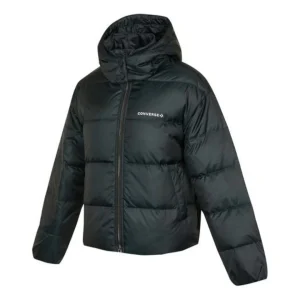 (WMNS) Converse Short Down Textile Jacket Asia Sizing 'Black' 10021998-A01